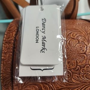 Darcy Marks Bookbag Purse, NWT Cognac Color